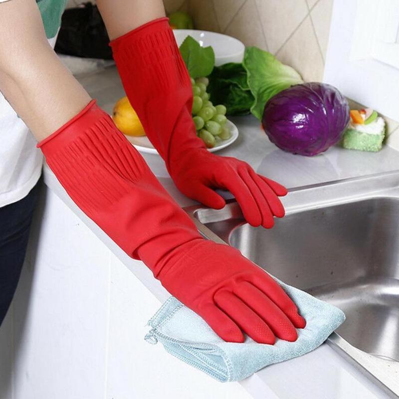 Rubber Glove Cleaning - Sarung Tangan Karet Lateks Panjang 38cm